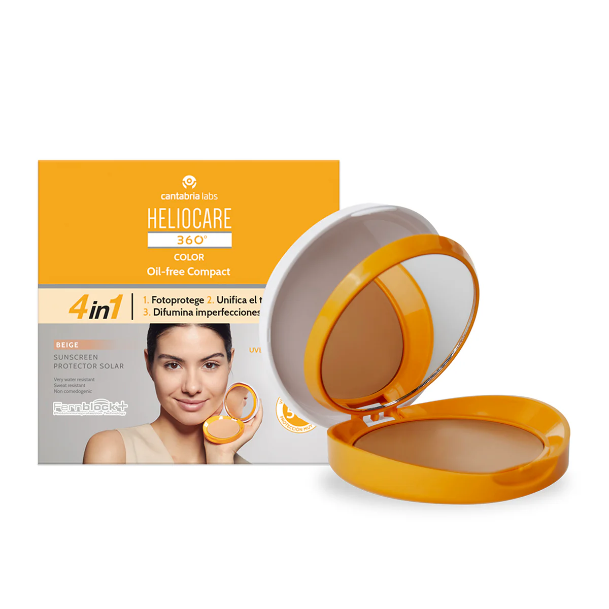Heliocare 360° Oil Free Compact Beige 10 G.